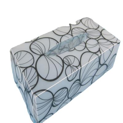 China Size Quality Plastic Home and Office Use Tissue Holder Plastic Custom Tissue Box for sale