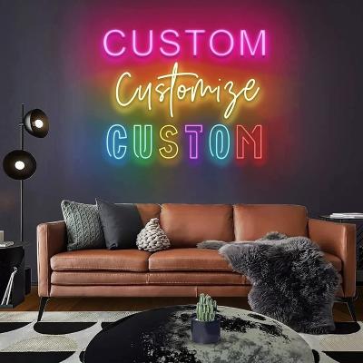 China Buildings 2022 Custom Neon Sign Led Lamp Light Logo Decor Custom Neon Light Sign For Wedding Party Birthday Shop Shop Name Design for sale