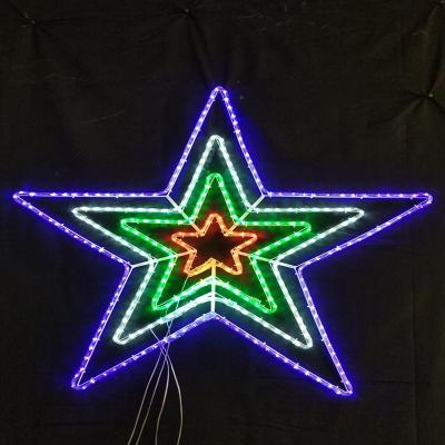 China Christmas Outdoor Led Rope Star Light Star Pattern Yard Decoration 220V 110V for sale