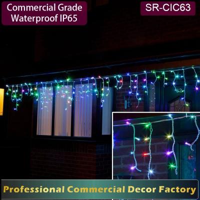 China Steady On Commercial CE IP65 LED Wire Outdoor Waterproof Rubber Christmas Icicle Light for sale