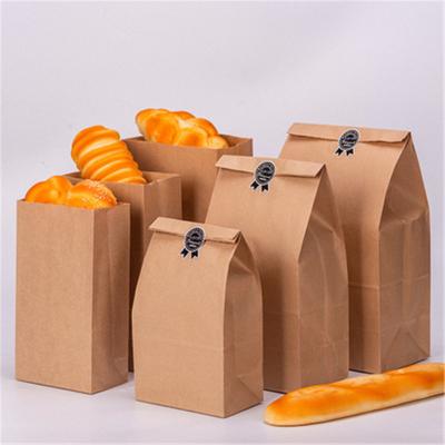 China Recycled Materials Packaging Paper Bag Gift Bags Cookie Candy Food Cookie Bread Packaging Snacks Baking Bags Take Out Packaging With Window For Food for sale