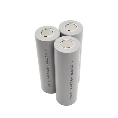 China Hot Selling Toys 2020 21700 Cylindrical Li-ion 3.7v 4800mah 4500mah Rechargeable Lithium Ion Battery For Power Bank Electronic Bike for sale