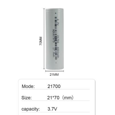 China Toys 21700 Li-ion Lithium Battery 3.7v 4800 Mah High Capacity Electronic Bike for sale