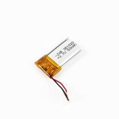 China Toys Manufacturer 3.7V 55mAh 50mAh 351020 Radio Headphones Polymer Lithium Ion Battery Lipo Battery for sale