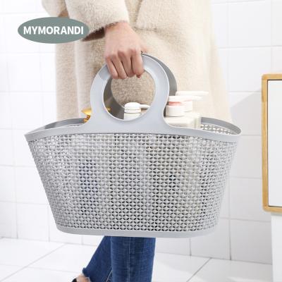 China Amazon Hot Selling Shower Caddy Portable Shower Basket Plastic Storage Trolley Tote Storage Basket with Handles for sale