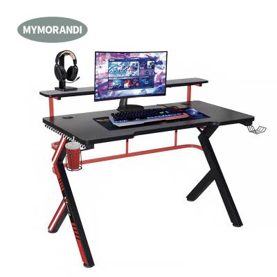 China (Other) Large Adjustable Gaming Desktop Computer Gaming Desk Table for Home Office with Cup Holder Earphone Hook for sale