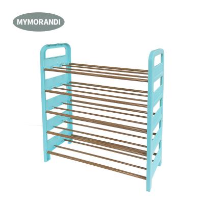 China Portable Cheap Home Shoe Rack Plastic Stainless Material Portable Shoe Rack for sale