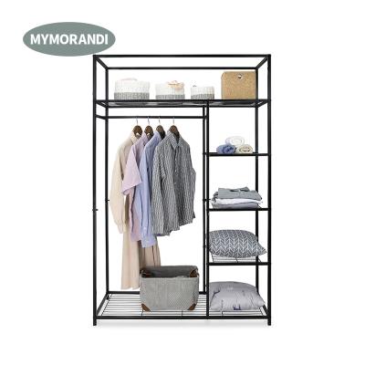 China Adjustable Modern Bedroom Furniture Metal Wardrobe Rack (Other) Portable Shelving Wardrobe For Clothes Storage for sale