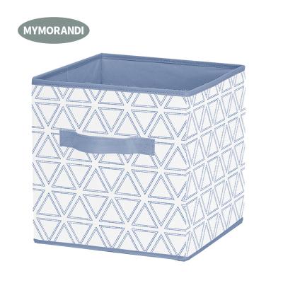 China Factory direct foldable household nonwoven fabric printed storage cube storage boxes with handles for sale