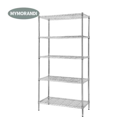 China 5 Shelf Chrome Wire Shelving 5 Tier Durable High Quality Durable Metal Shelving Brackets for sale