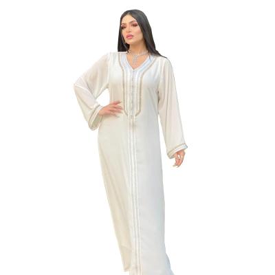 China Selling Polyester Fiber Kaftan Muslim Abaya Long Dresses Casual Modern Superior Traditional Muslim Clothing Dress for sale