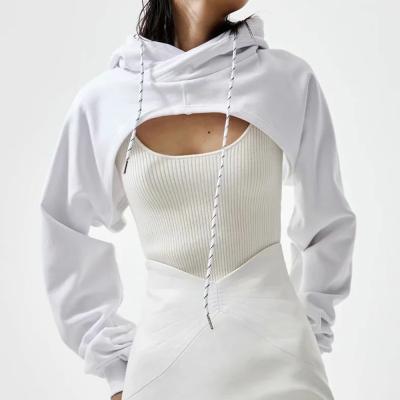 China Wholesale Women's 2022 Breathable Backless Hoodies and Sweatshirts Top Hot Sales New Half-Length Women's Sweatshirts for sale