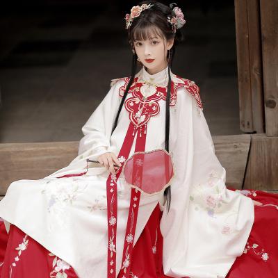 China Ancient Traditional Chinese Hanfu Dress Fashion Waist Skirt Clothing 3 Pieces Suits New Original Chinese Traditional Print Women's Ethnic Clothing Summer for sale