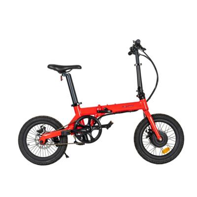 China CE quality aluminum alloy Al-listrik red alloy mini sepeda electric folding bicycle for city riders for sale