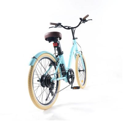 China 2020 standard retro 36V sharing 7 speed 24 inch electric bicycle for lady for sale