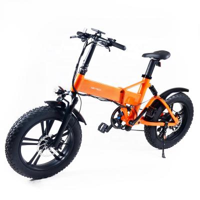 China Luxury Motor 500W Folding Tire Fat Bike With Dual Battery Installation for sale