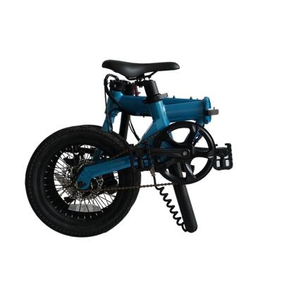 China Aluminum alloy harley long range folding light electric foldable bicycle 250w e bike with shock absorber for rainy day for sale