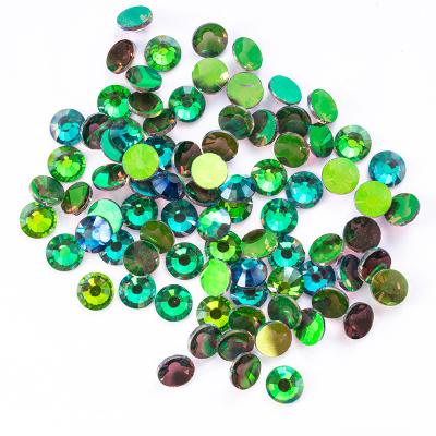 China XN Shinning New Aurora Color Nail Art Green Rhinestone Customized Colors Nail Jewelry Crystal Rhinestones For Nail Art Decoration for sale