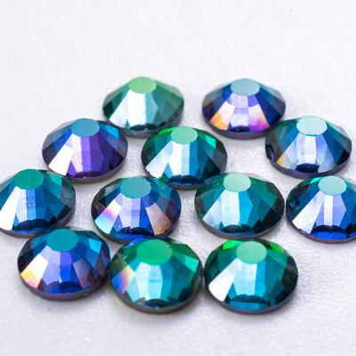 China XN Green Aurora Color Nail Art Rhinestone ss6-ss20 Shinning Crystal Nail Jewelry Rhinestones For Nail Art Decoration for sale