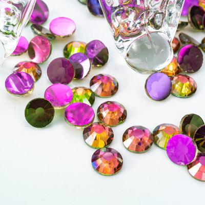 China XN 1440pcs Luxury Crystal Gems Bulk Aurora Series Color Nail Art Rhinestone For Nail Art Decoration Shinning for sale