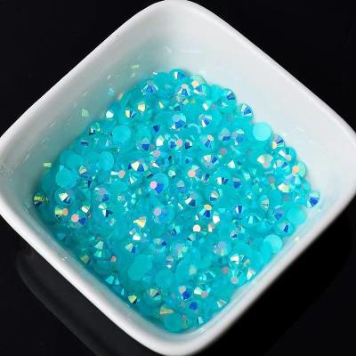 China Factory Wholesale Shinning Rhinestone 3mm 4mm 5mm Jelly Nail 6mm Customized Colors Resin Rhinestones For Nails Decoration for sale