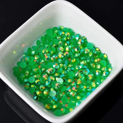 China Factory Wholesale Customized 6mm Bright Shinning Color Resin Jelly Resin Flakback Rhinestones 3mm 4mm 5mm Rhinestones For Nails for sale