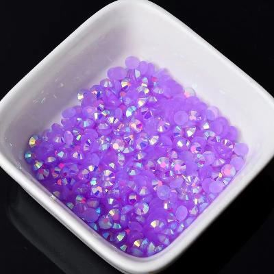 China High Quality Factory Wholesale Shinning Jelly Rhinestone 3mm 4mm 5mm 6mm Flatback Customized Color Nails Resin Rhinestones For Decoration for sale