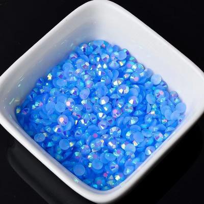 China XN Factory Wholesale Customized 6mm Bright Shinning Color Resin Jelly Resin Flakback Rhinestones 3mm 4mm 5mm Rhinestones For Nails for sale