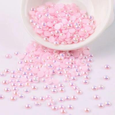 China Environment Inspection Dress Accessories Crystal Glass Rhinestones Base Flat Back Colors Round Rhinestone For Decoration Flatback Half Round Beads for sale