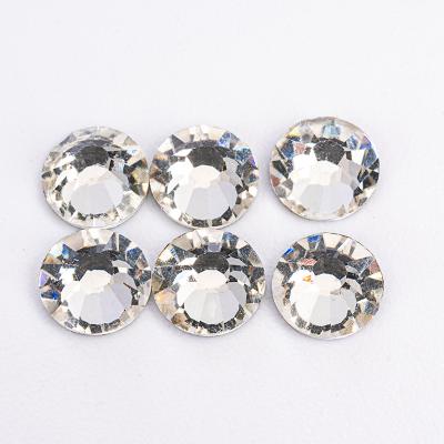 China Amazon Hot Sales ss3-ss30 Wholesale Shinning Flatback Non Hotfix Silver Crystal Rhinestones Bulk Pack For Nails for sale