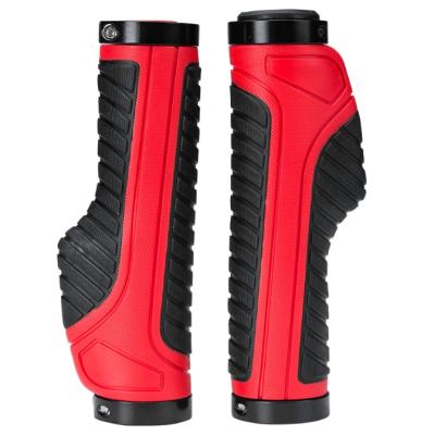 China Anti-Slip Custom Bike Ergonomic Hand Grips Bike Parts Lock Shock Absorbing Non-Slip Grip Soft Bike Grips for sale