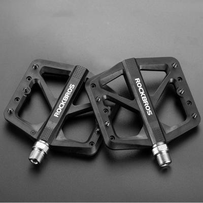 China Anti-skid Nylon Bike Pedal Sealed Supporting Non-slip Aluminum Alloy Widen Sector MTB Road Bike Ultralight Pedal for sale