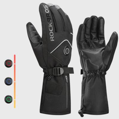 China Warmsmart Unisex Winter Electric Waterproof Heated Glove Usb Rechargeable Heating Gloves Bike Motorcycle Cycling Heated Gloves for sale