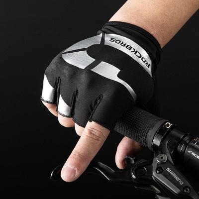 China Breathable Cycling Gloves Shock Absorption Unisex Anti-skid Cycling Gloves Comfortable Fashion Printing Outdoor Sports Gloves for sale