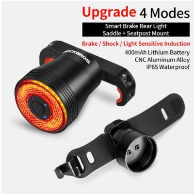 China Bicycle Seatport Bicycle Accessories Tail Light IPx6 Waterproof LED USB Rechargeable Smart Rear Brake Led Light for sale