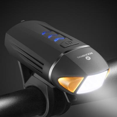 China Wireless Remote USB Interface Bicycle Light Fill Headlight With Loud Horn USB Rechargeable Bike Headlight Bell for sale