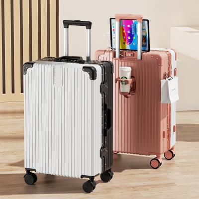 China Travel 2023 hot sale high quality novelty suitcases  with charger expandable suitcase luggage for sale