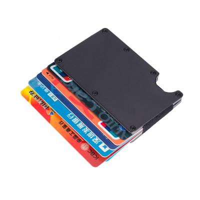 China Fashional and Modern Looking (Td-Alu21) Promotional Factory Customized RFID Blocking Slim Aluminum Slim Card Holder Wallet for sale