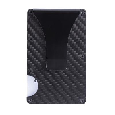 China Fashion Men Slim Wallets Carbon Fiber Custom Clip Money Rfid Wallet Blocking Money Wallet for sale