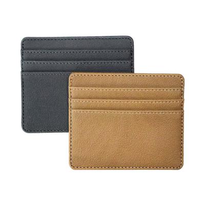 China Women Simple Design Credit Card Small Leather Card Holder Wallet Lightweight Wallet for sale