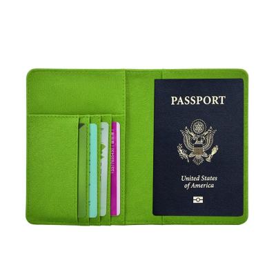 China Ultra Light On Stock Passport Holder 2019 RFID Blocking Premium Leather Wallet Case For Passport for sale