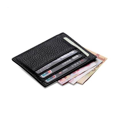 China Pebble SZT0157 black rfid wallet ultra light leather card holder bank card organizer slim men travel wallet for sale