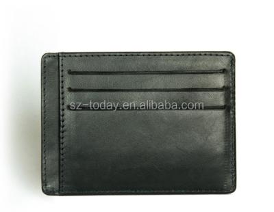 China RFID (Td-Lt2) Printed Card Holder Money Clip Business Card Credit Card Holder Slim Leather Wallet RFID for sale