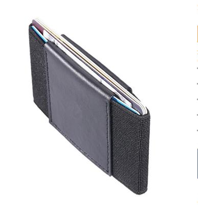 China Nes Ultra Light Design Thin Minimalist Front Pocket Wallet Leather Pop Up Credit Card Holder Aluminum Wallet for sale