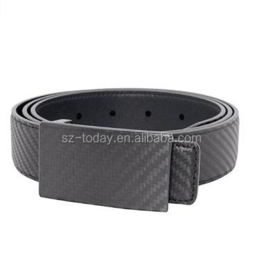 China Lightweight Men's Business Carbon Fiber Genuine Leather Belt With Carbon Fiber Buckle Waist Quality for sale