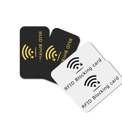 China Plastic PVC+RFID Blocking Chip Customized 13.56mHZ RFID Blocking Card, NFC Cards, Signal RFID Blocking To Protect Credit Cards for sale