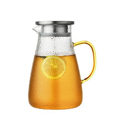 China Sustainable High Borosilicate Drinking Glass Eco-friendly Pitcher For Juice Or Water Jug for sale