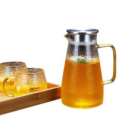 China Factory Direct Sales Borosilicate Glass Water Jug Viable Glass Water Pitcher for sale