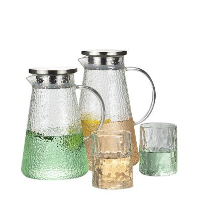 China Viable Excellent Quality Cold Water Kettle Glass Juice Pitcher With Spout for sale