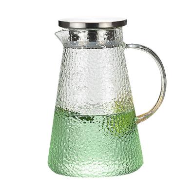 China Viable High Quality Glass Glass Juice Pitcher With Spout Cold Water Kettle for sale